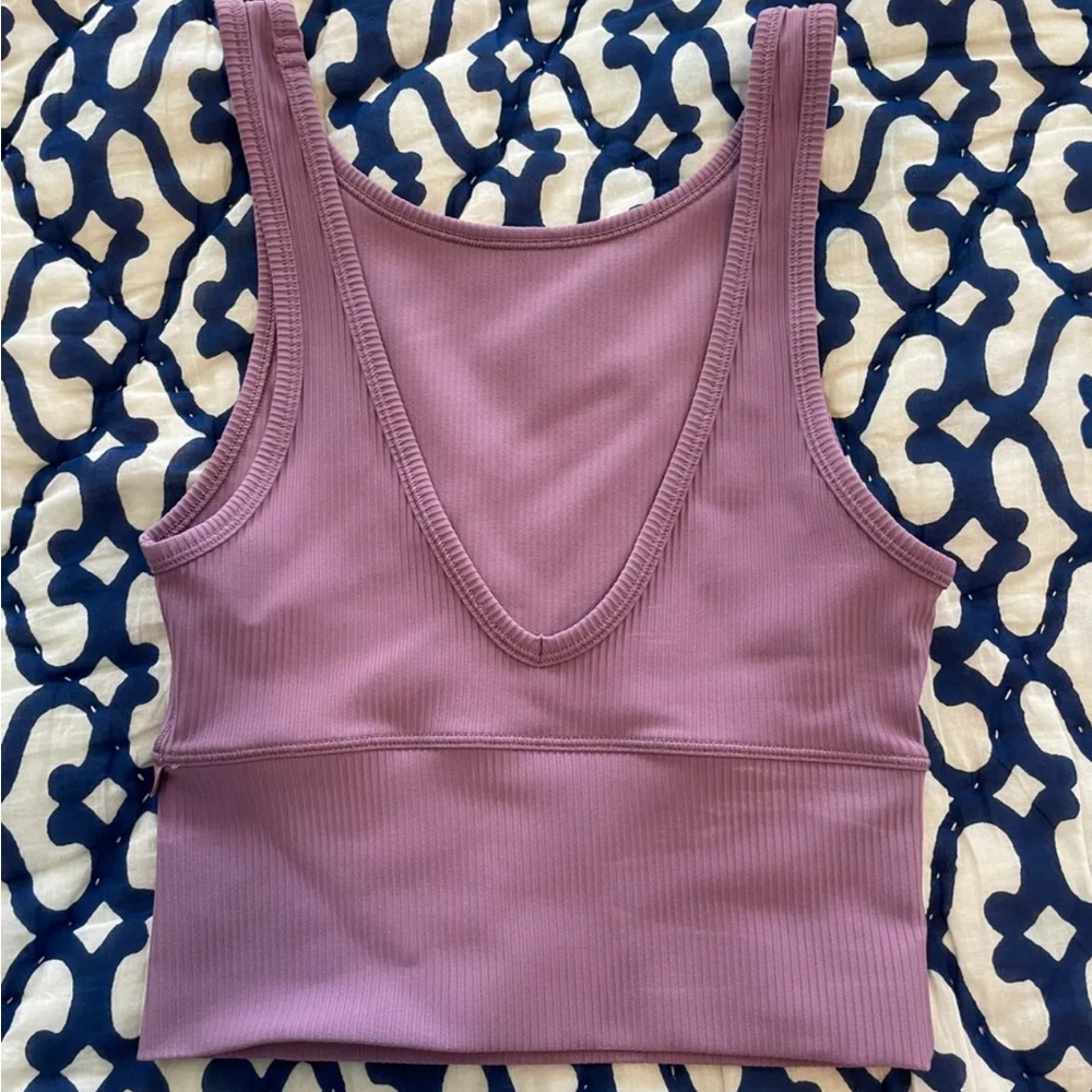 Lululemon ribbed reversible power pivot tank wisteria purple